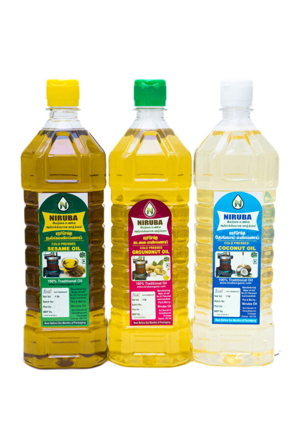 Family combo  (1ltr&500ml)  Sesame oil+groundnut oil+coconut oil